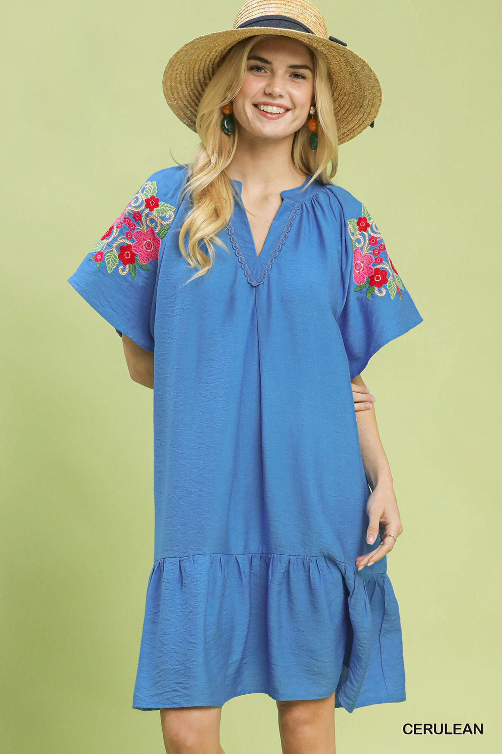 Umgee Embroidered Shoulder Dress - Trendsi | Lola Mariee