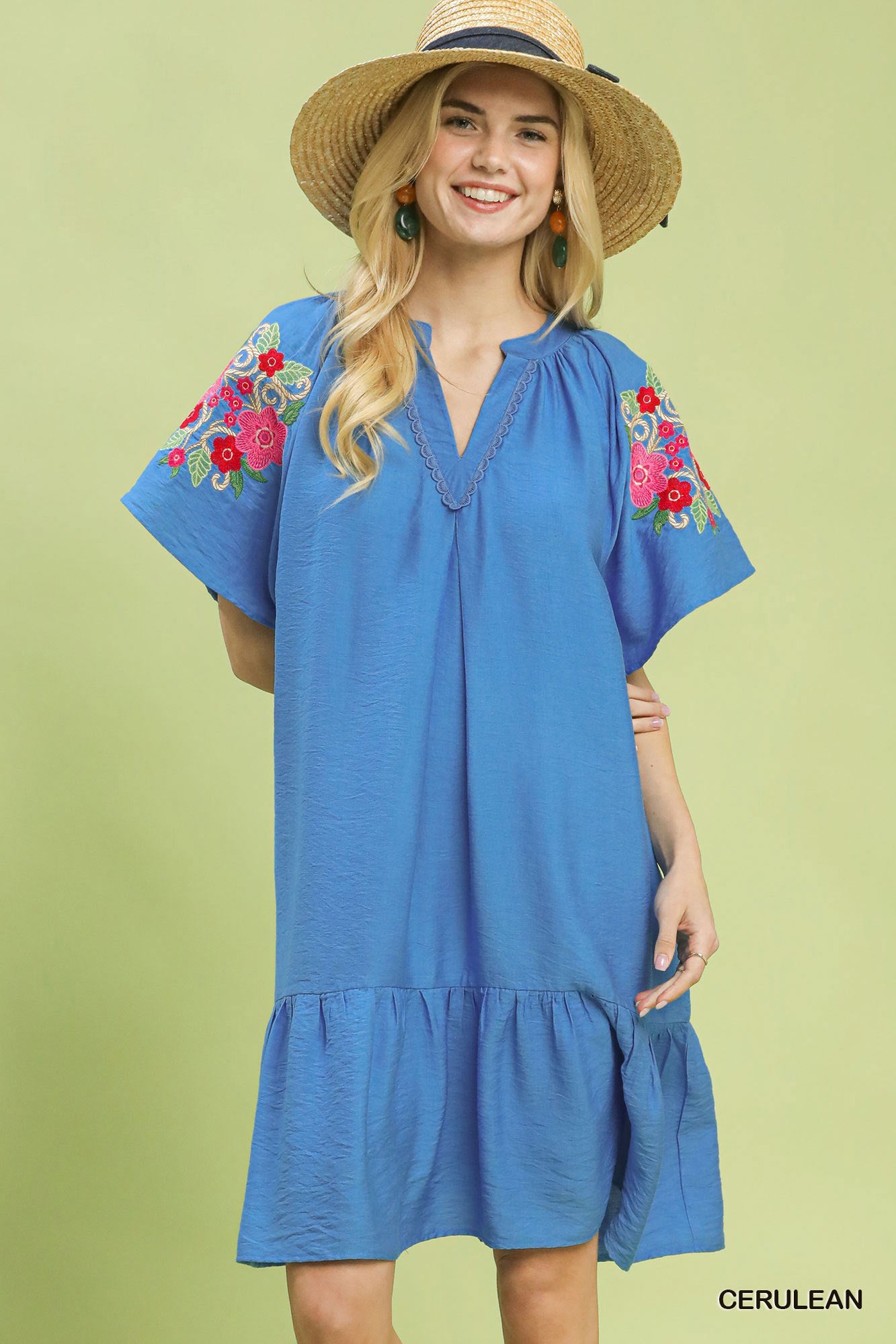 Umgee Embroidered Shoulder Dress - Trendsi | Lola Mariee