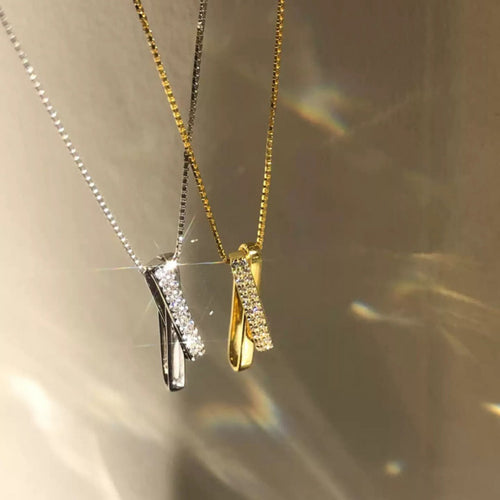 925 Sterling Silver Zircon Pendant Necklace – view 2 | Lola Mariee