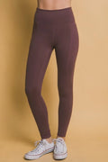 Love Tree High Waist Leggings with Side Pockets - women's bottoms at Lola Mariee boutique