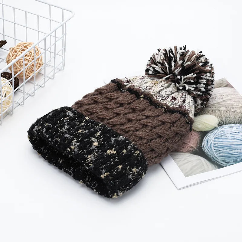 Contrast Thermal Hat with Pompom – view 5 | Lola Mariee