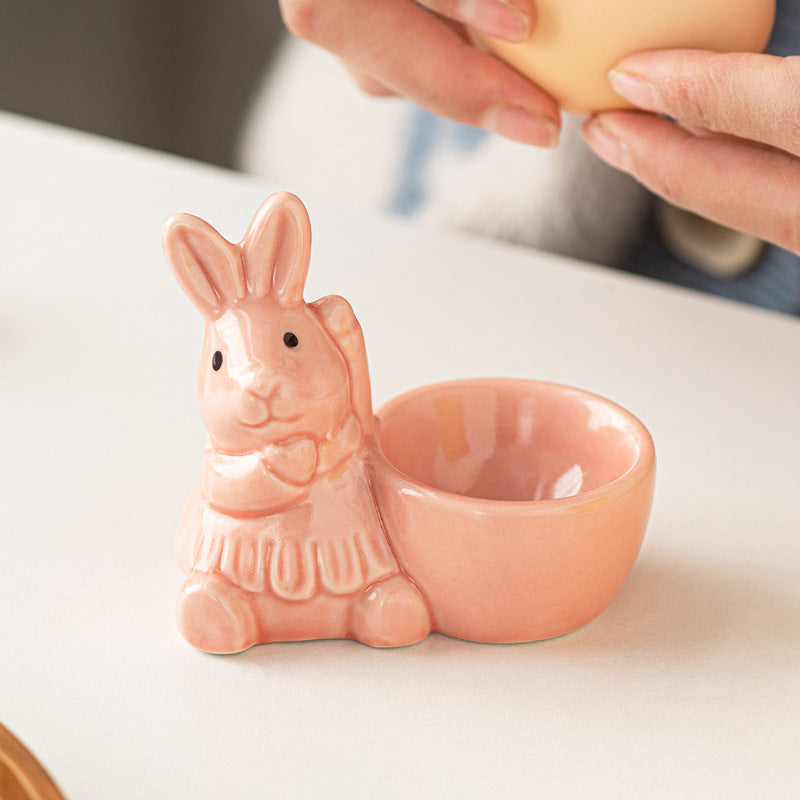 Ceramic Easter Bunny Egg Holder – view 4 | Lola Mariee