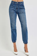 RISEN Full Size High Rise Ankle Jogger Jeans - LOLA MARIEE | Lola Mariee