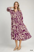 Umgee Floral Print Tiered Midi Dress - women's dress at Lola Mariee boutique