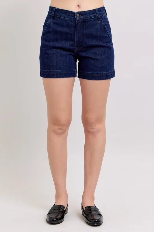 Judy Blue Full Size High Waist Denim Shorts Plus Size - women's bottoms at Lola Mariee boutique