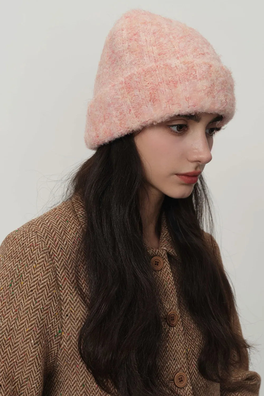 Solid Color Thermal Knit Hat – view 8 | Lola Mariee