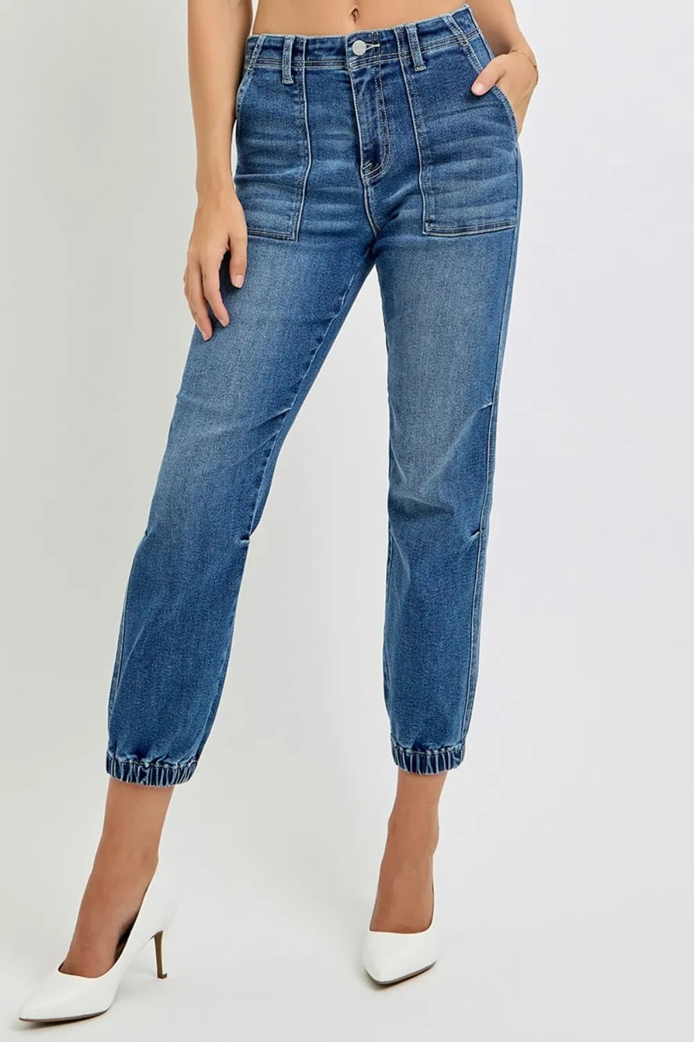 RISEN Full Size High Rise Ankle Jogger Jeans - LOLA MARIEE | Lola Mariee