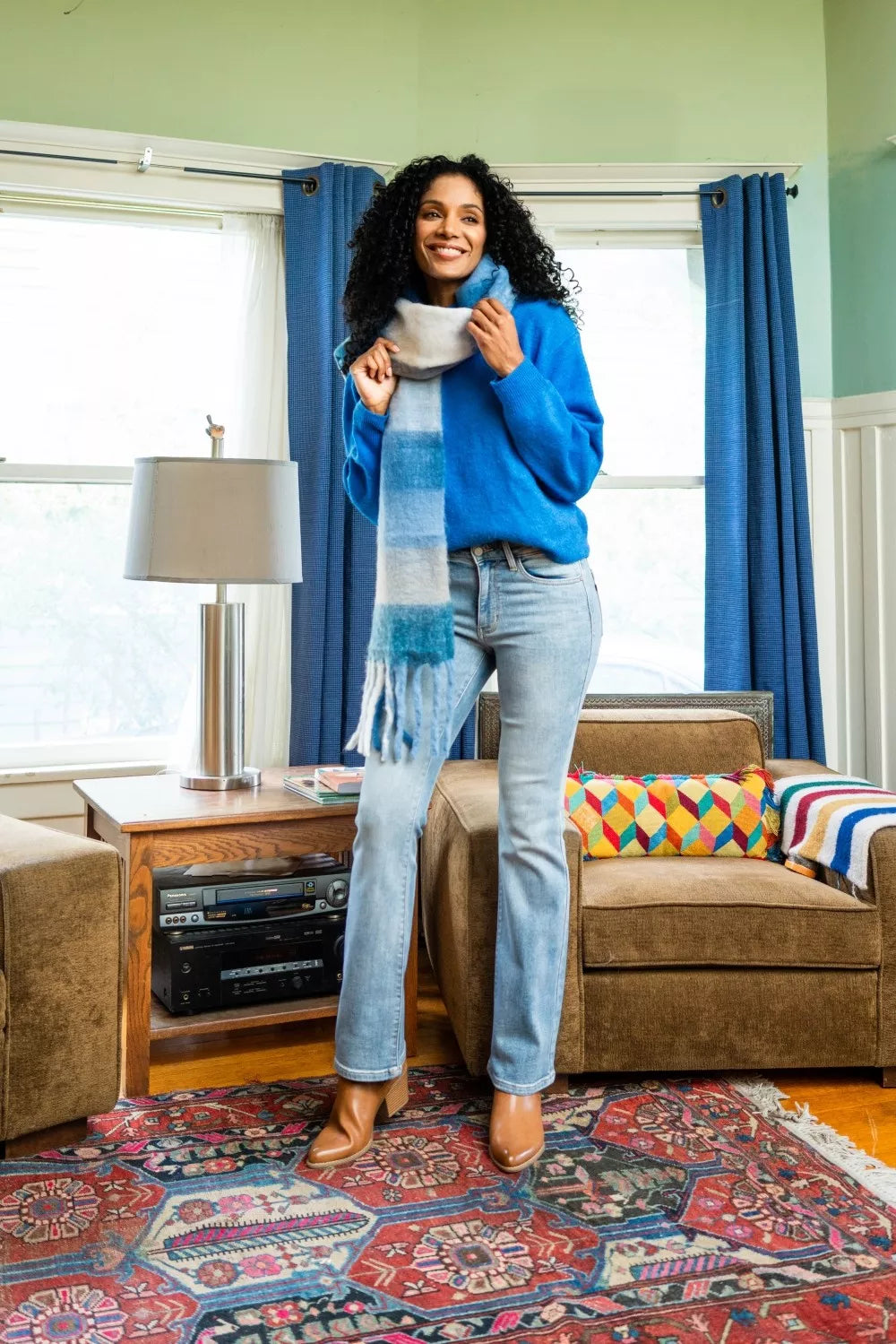 Judy Blue Mid Rise Thermal Bootcut Jeans - women's shoes at Lola Mariee boutique