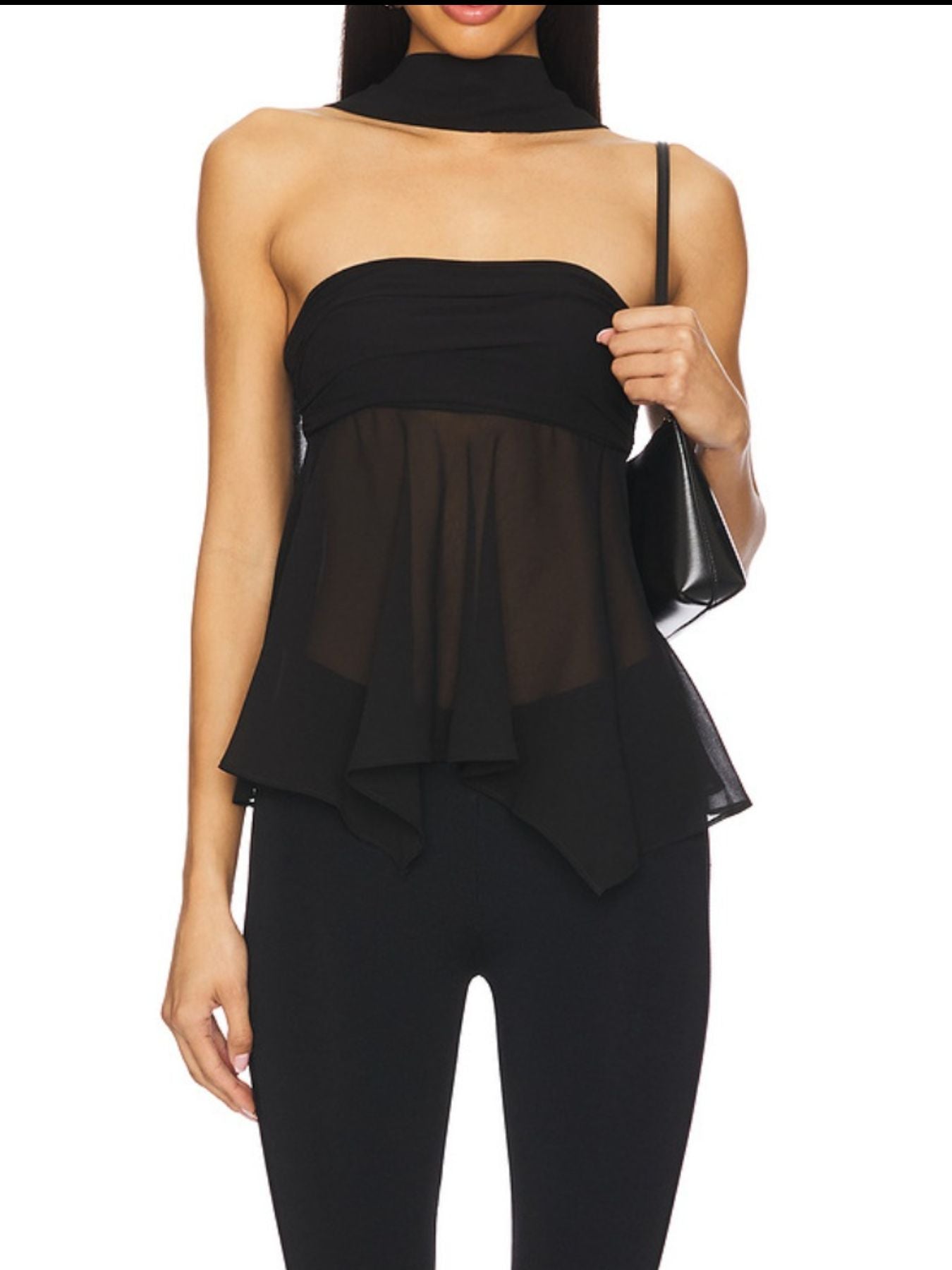 Sheer Tube Top with Scarf – view 9 | Lola Mariee