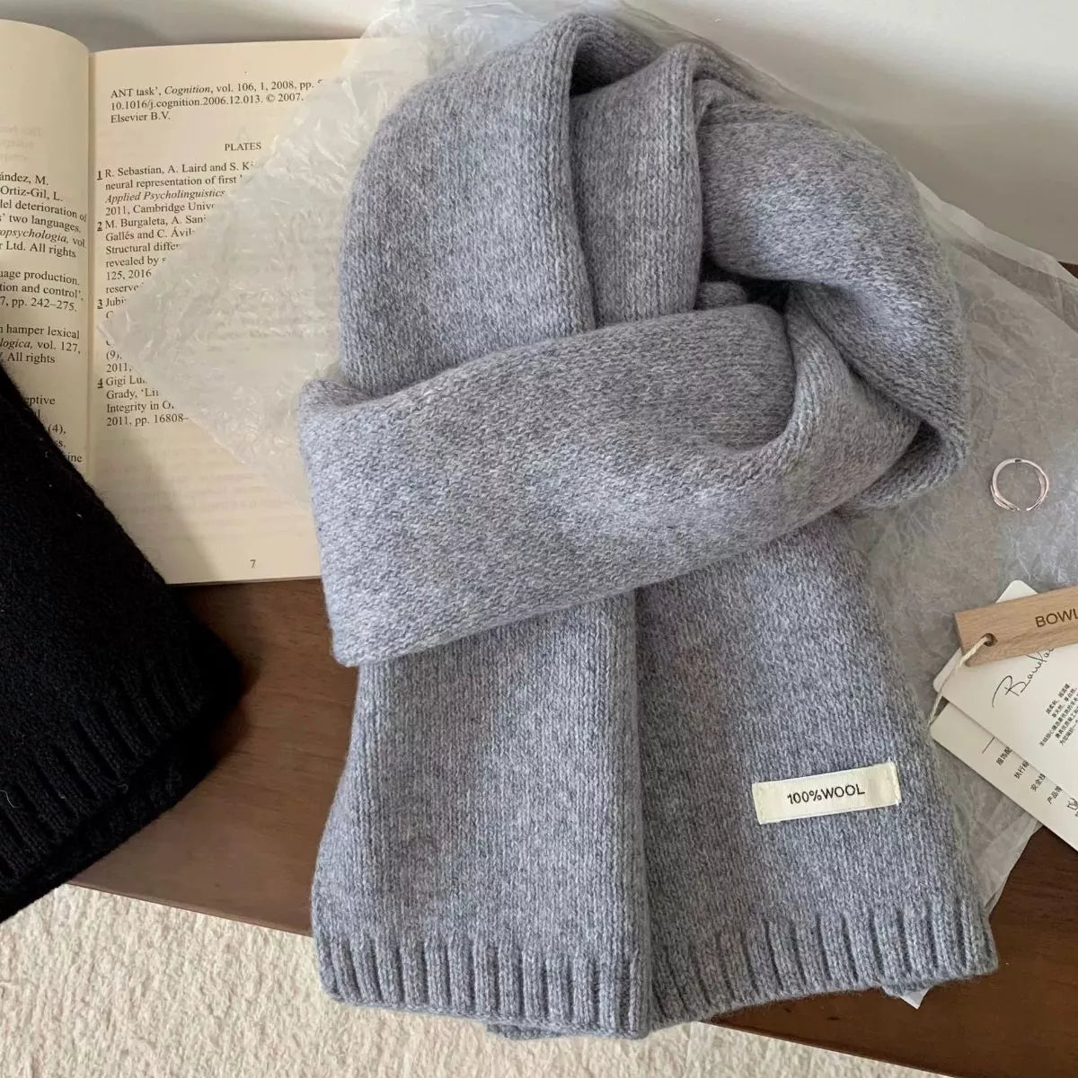 Warm Knitted Scarf – view 6 | Lola Mariee