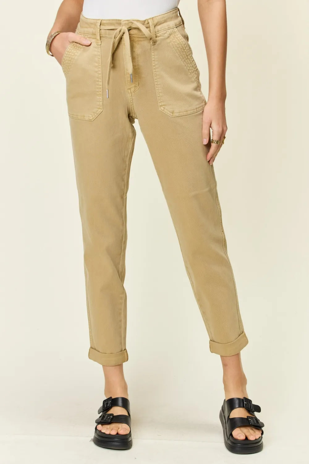 Judy Blue Full Size High Waist Jogger Jeans - women's bottoms at Lola Mariee boutique