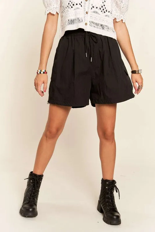 ADORA Drawstring Shorts with Pockets – view 2 | Lola Mariee