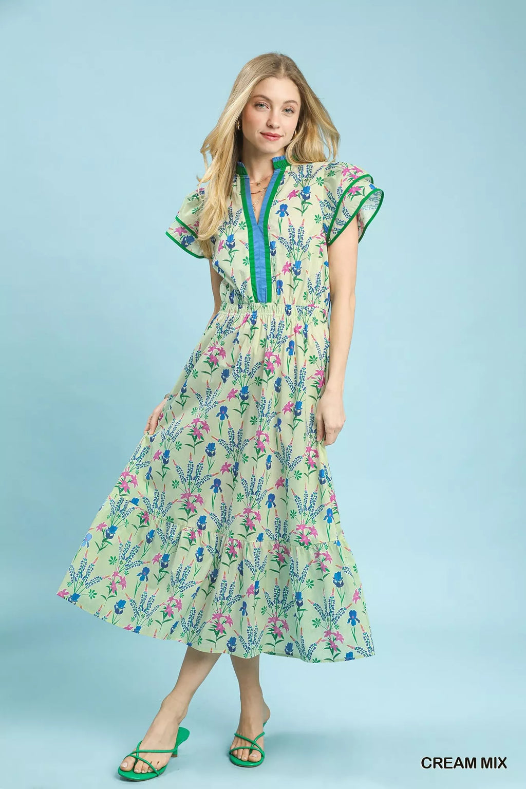 Umgee Mix Floral Midi Dress - Trendsi | Lola Mariee