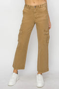 Risen Full Size High Rise Cargo Jeans - women's bottoms at Lola Mariee boutique