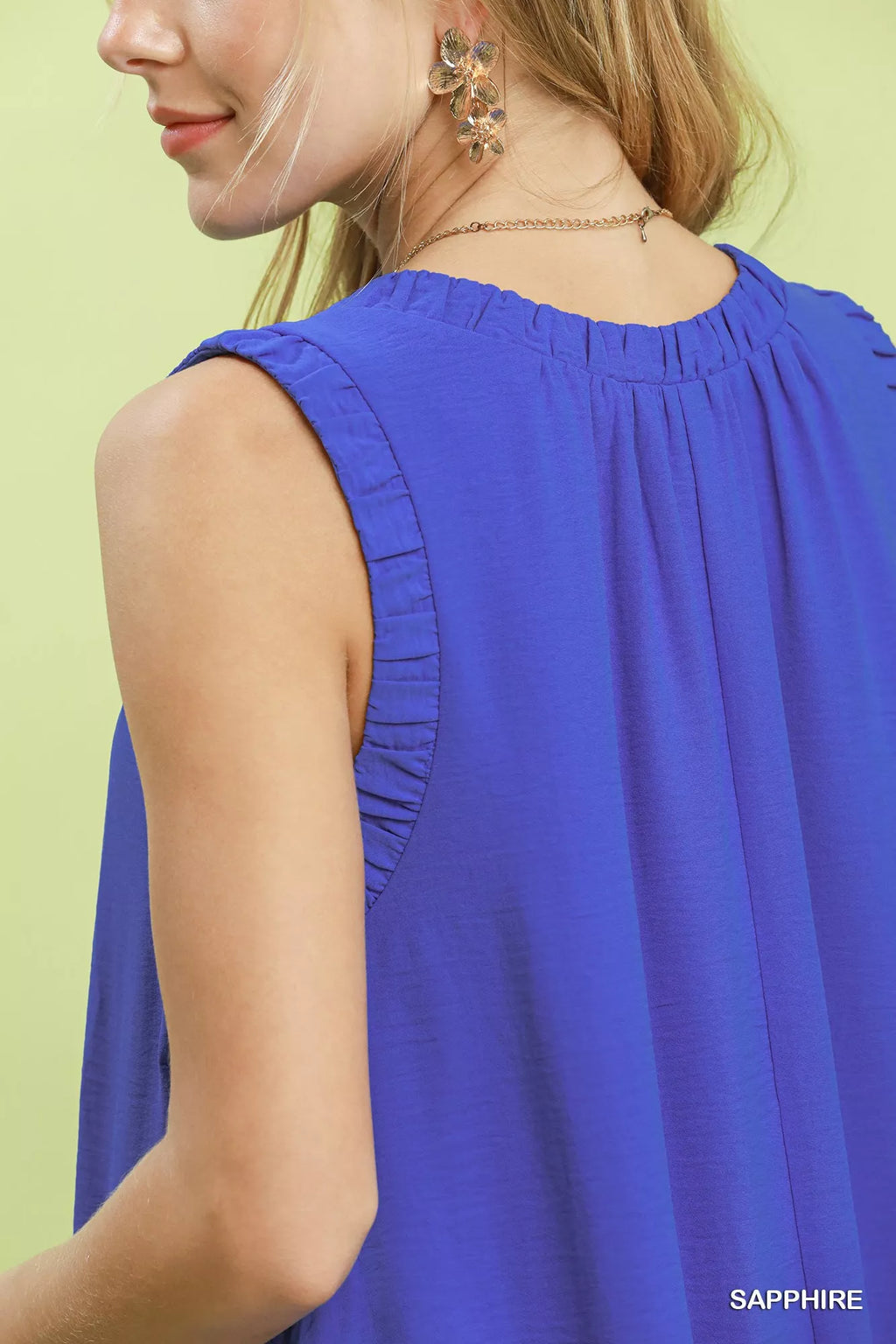 Umgee Sleeveless Ruffle Trim Drop Waist Mini Dress - Trendsi | Lola Mariee