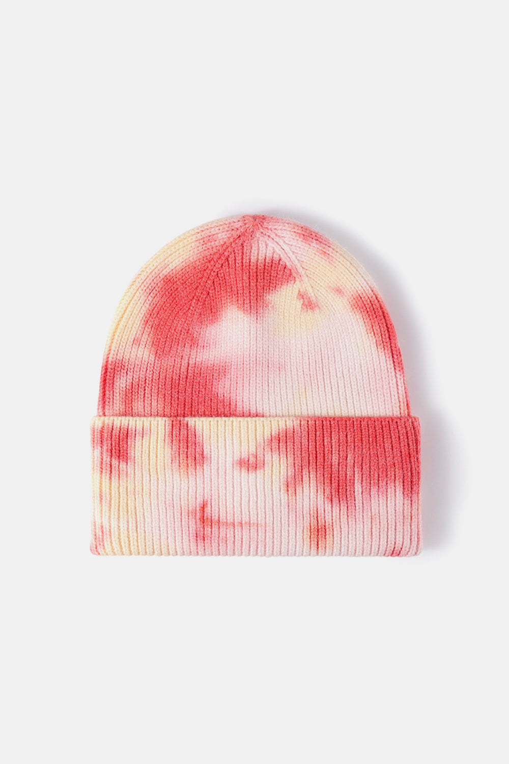 Tie-Dye Cuffed Rib-Knit Beanie Hat – view 8 | Lola Mariee