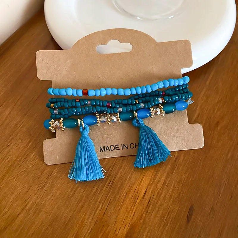Tassel Rice Bead Bracelet – view 8 | Lola Mariee