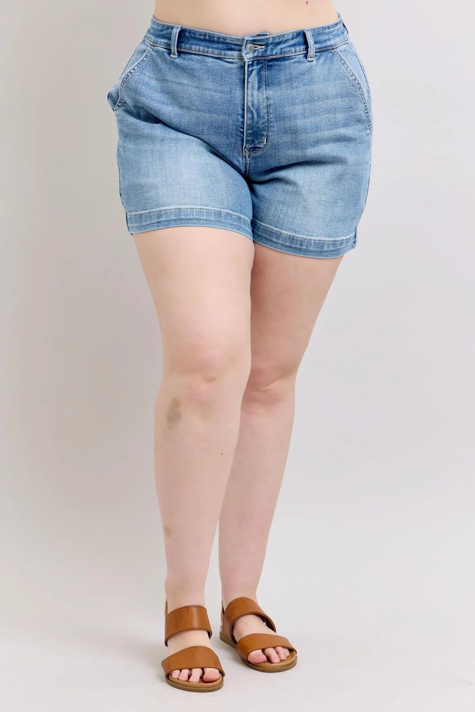 Judy Blue Plus Size High Rise Denim Shorts - women's bottoms at Lola Mariee boutique