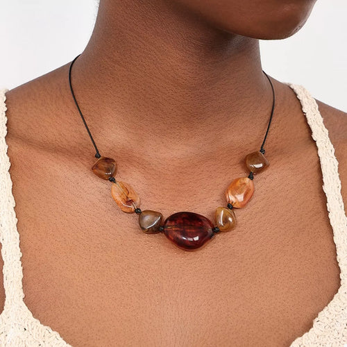 Acrylic Beaded Statement Necklace | Lola Mariee