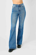 Judy Blue Full Size High-Waisted Classic Flare Jeans Plus Size - women's bottoms at Lola Mariee boutique