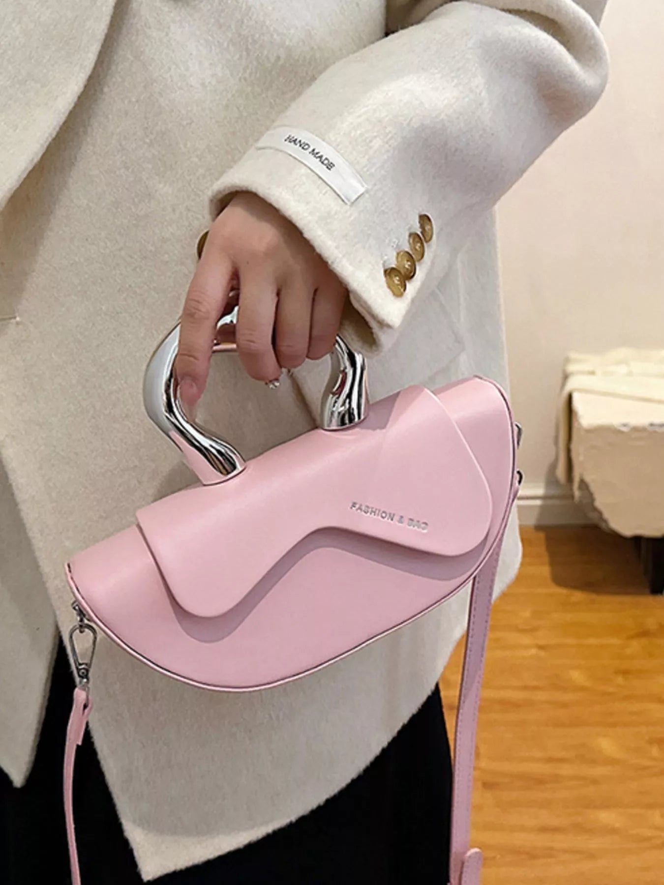 Half-Moon Crossbody Bag with Handle – view 6 | Lola Mariee