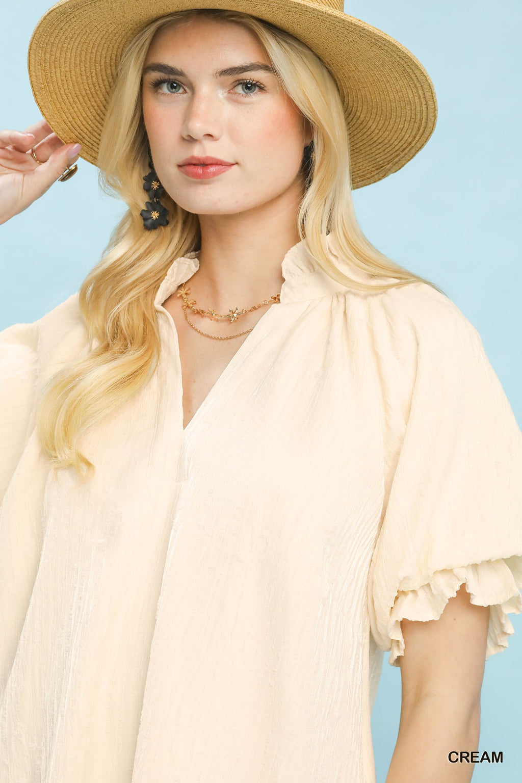 Umgee Linen Blend Ruffle Dress - Trendsi | Lola Mariee