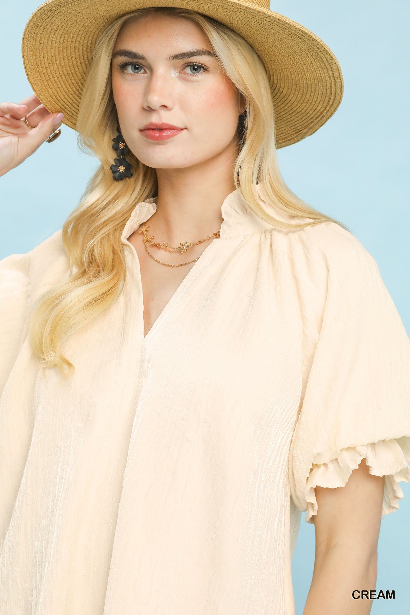 Umgee Linen Blend Ruffle Dress - Trendsi | Lola Mariee