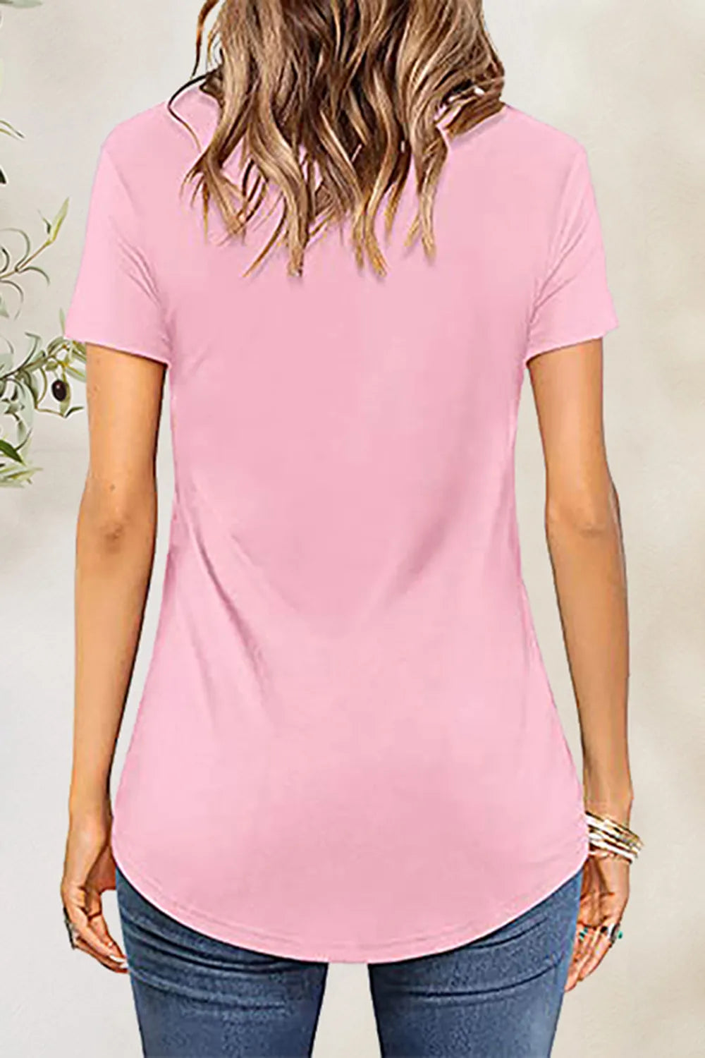 Crisscross Short Sleeve T-Shirt - Trendsi | Lola Mariee