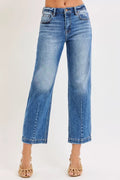 RISEN High Rise Crop Boyfriend Tapered Jeans - women's top at Lola Mariee boutique