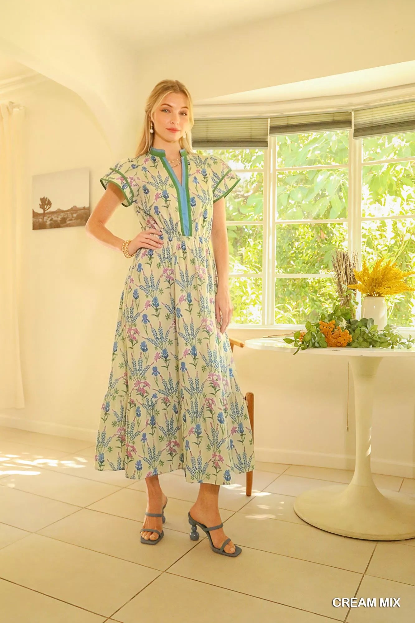 Umgee Mix Floral Midi Dress - Trendsi | Lola Mariee