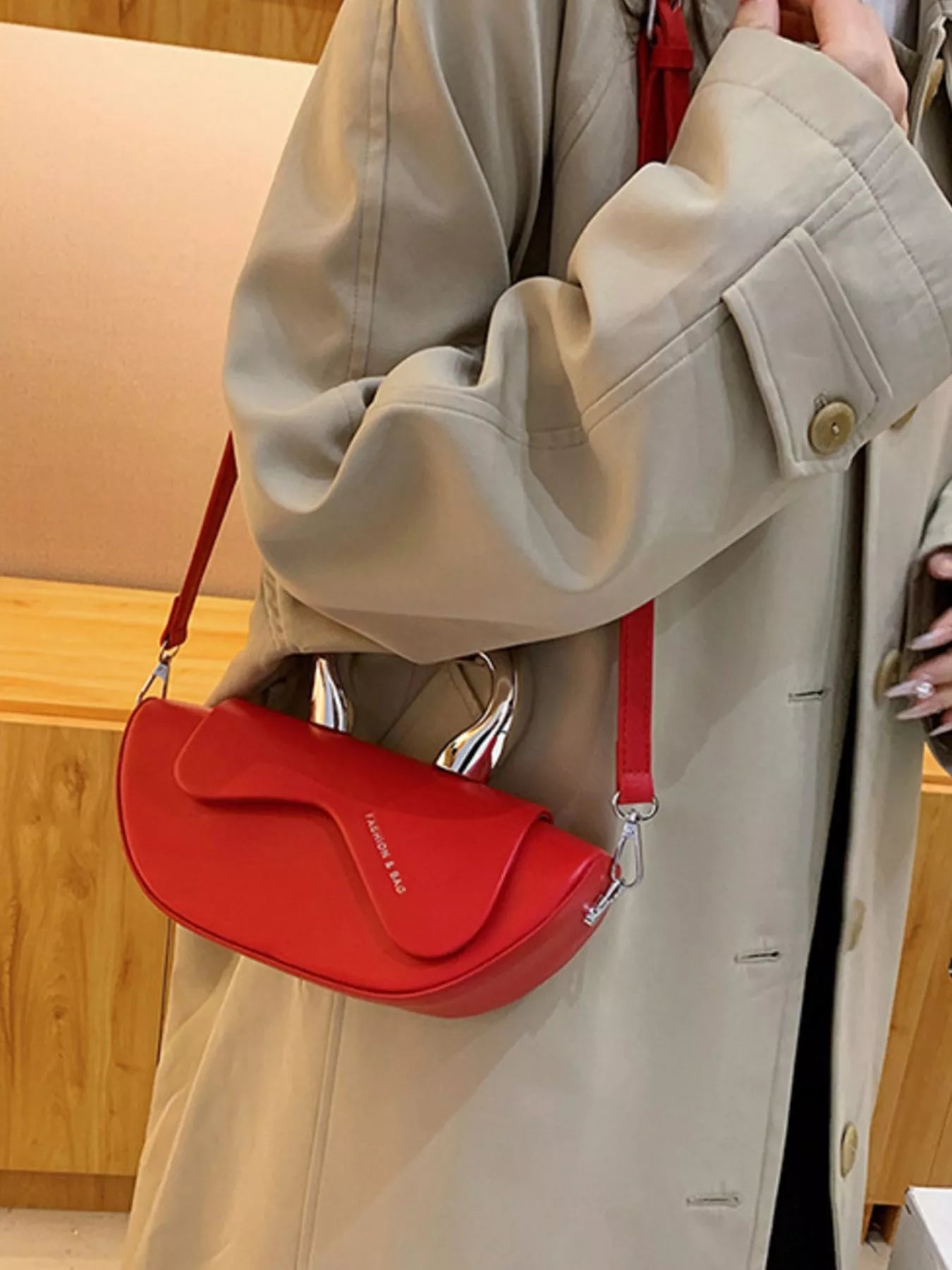 Half-Moon Crossbody Bag with Handle – view 7 | Lola Mariee