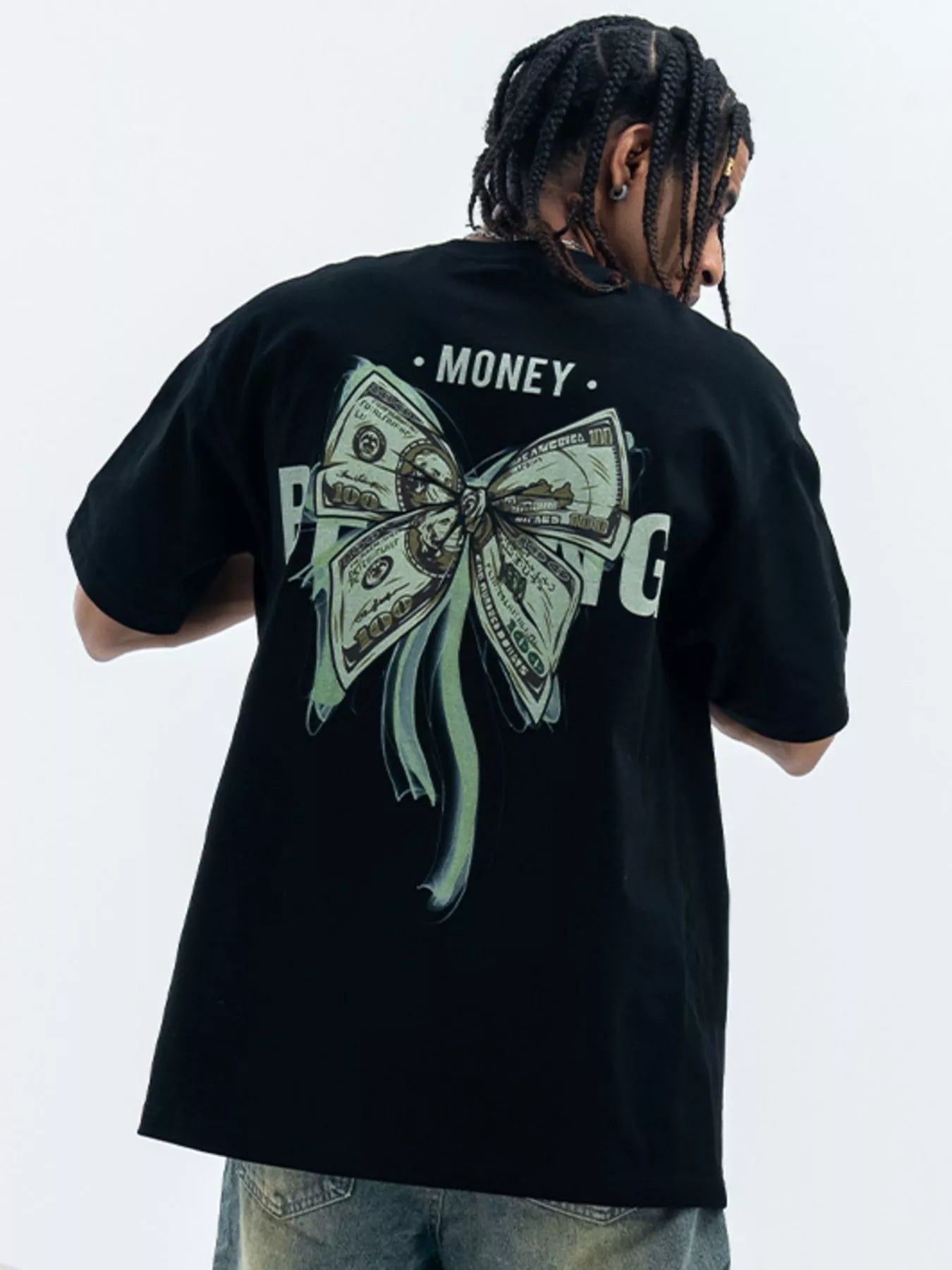 Men's Bow Graphic Oversized T-Shirt – view 5 | Lola Mariee