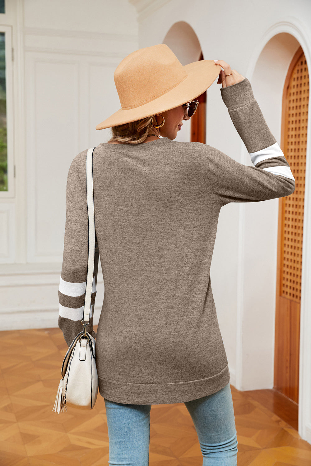 Round Neck Long Sleeve Top - Trendsi | Lola Mariee
