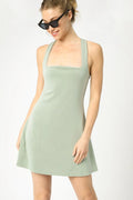 Umgee Crisscross Square Neck Active Dress - women's dress at Lola Mariee boutique