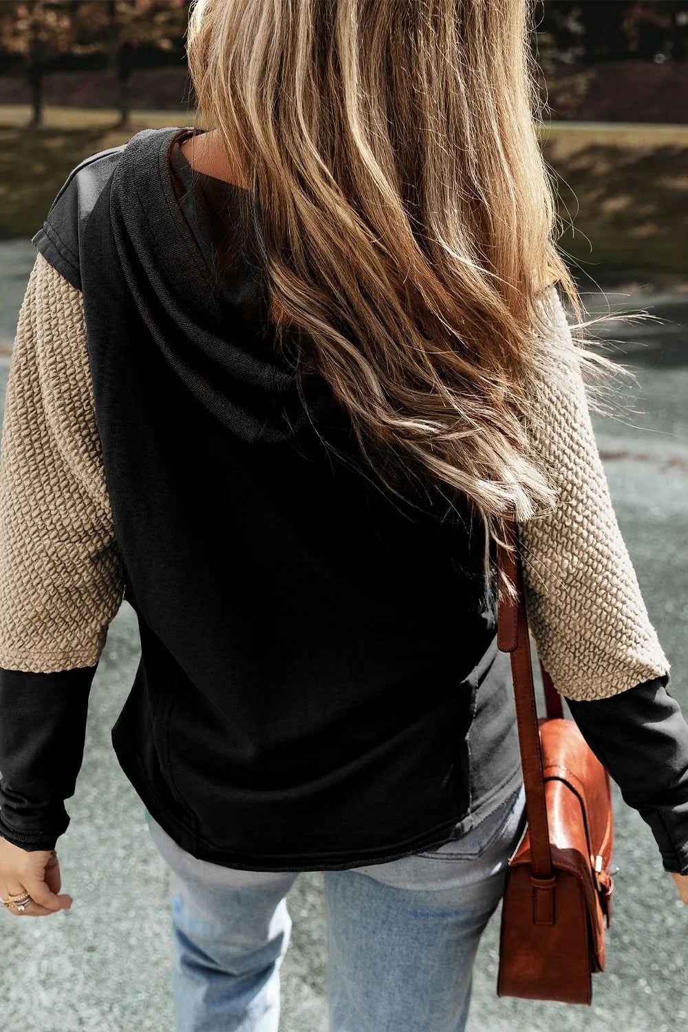 Color Block Dropped Shoulder Hoodie - Trendsi | Lola Mariee