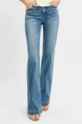 RISEN Full Size Distressed Detail Bootcut Jeans Plus Size - LOLA MARIEE | Lola Mariee