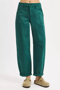 RISEN High Rise Ankle Cuffed Barrel Pants - women's bottoms at Lola Mariee boutique