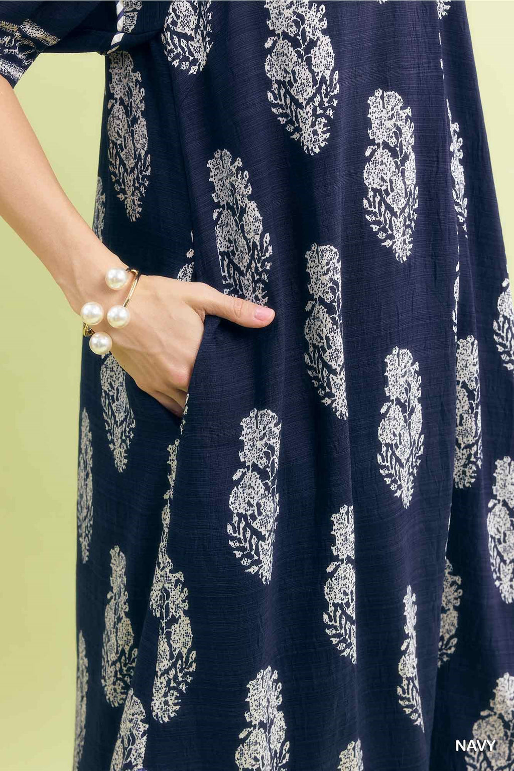 Umgee Border Print Collared Midi Dress - Trendsi | Lola Mariee