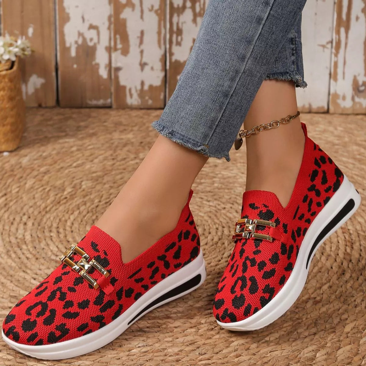 Leopard Mesh Slip-Ons - Trendsi | Lola Mariee