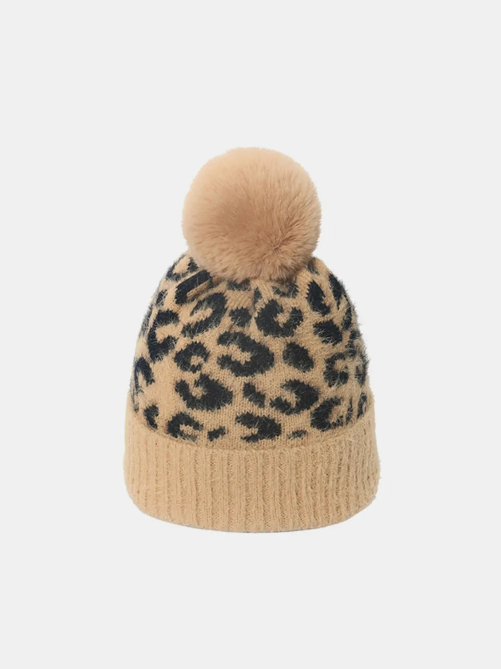 Leopard Hat with Pompom – view 5 | Lola Mariee