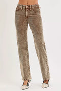 RISEN Tummy Control Mid Rise Straight Leg Corduroy Pants - women's bottoms at Lola Mariee boutique