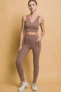 Love Tree High Waist Leggings with Side Pockets - women's bottoms at Lola Mariee boutique