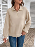 Perfee Half Zip Sweatshirt with Pocket - Trendsi | Lola Mariee