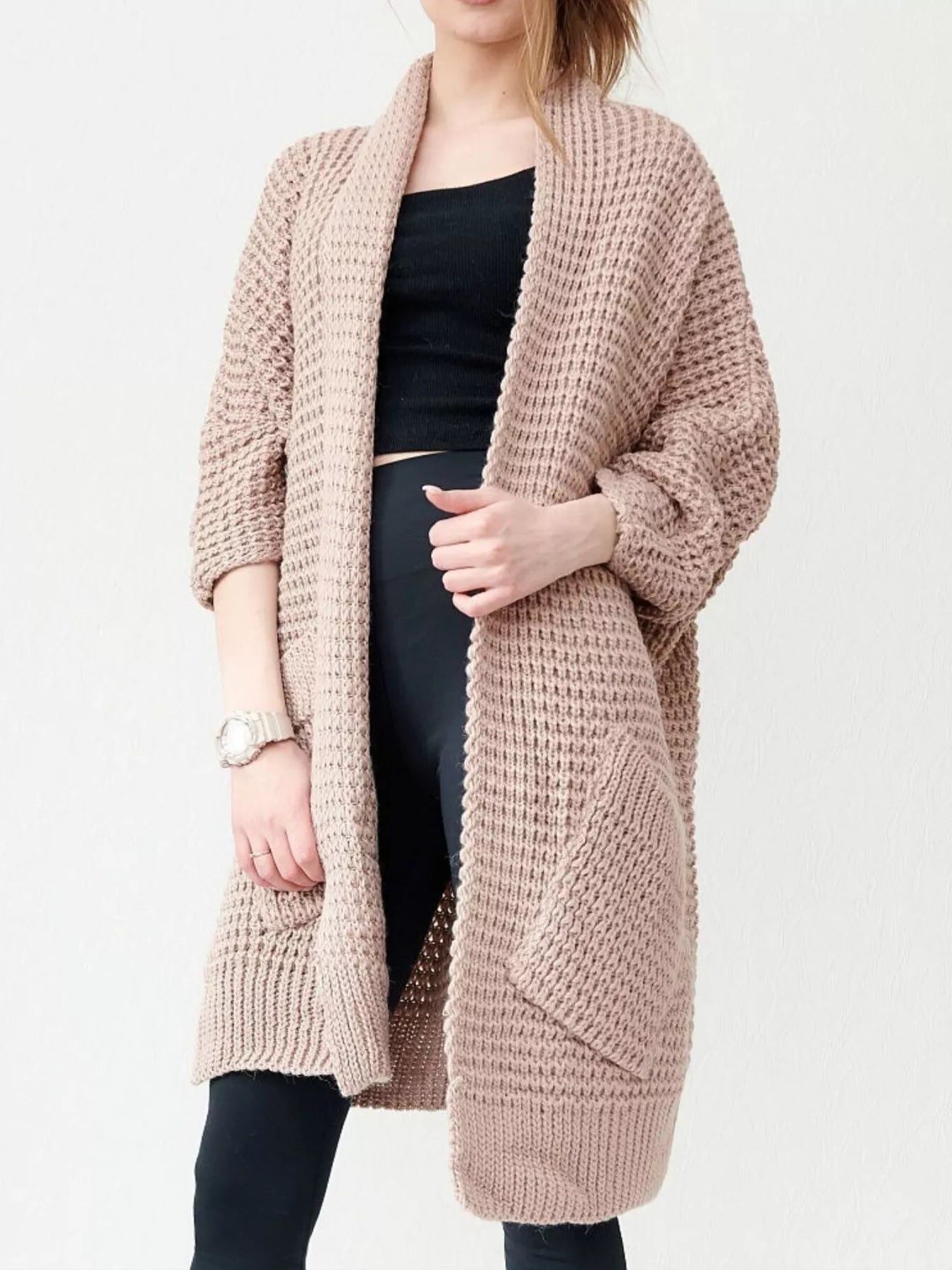 Chunky Knit Open Front Cardigan – view 7 | Lola Mariee