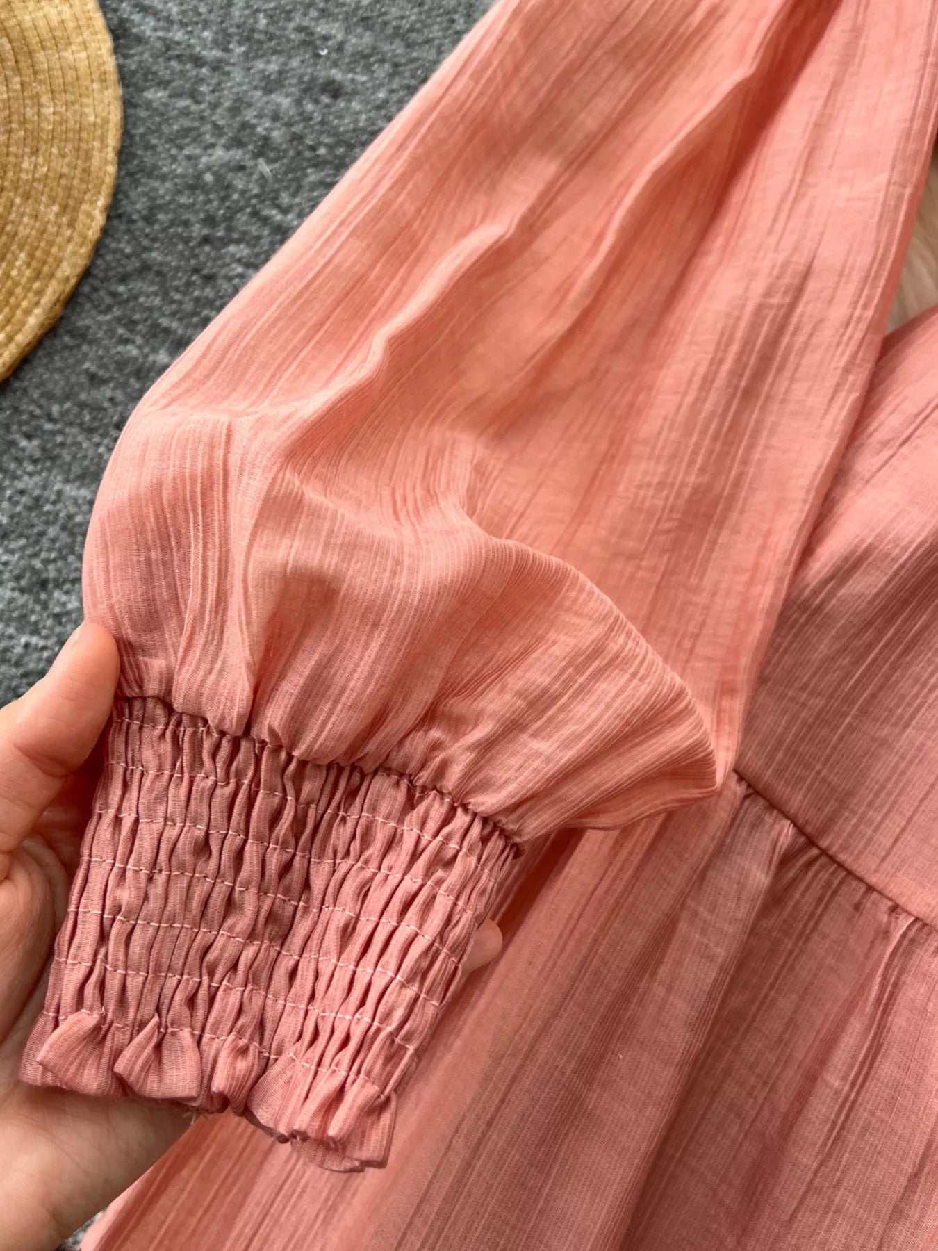 Button Down Tiered Long Sleeve Dress - Trendsi | Lola Mariee