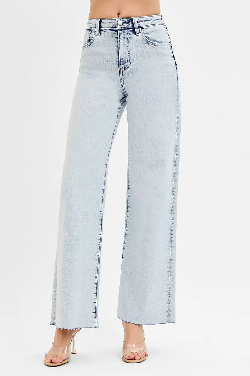 RISEN Full Size High Rise Wide Leg Jeans Plus Size - women's bottoms at Lola Mariee boutique