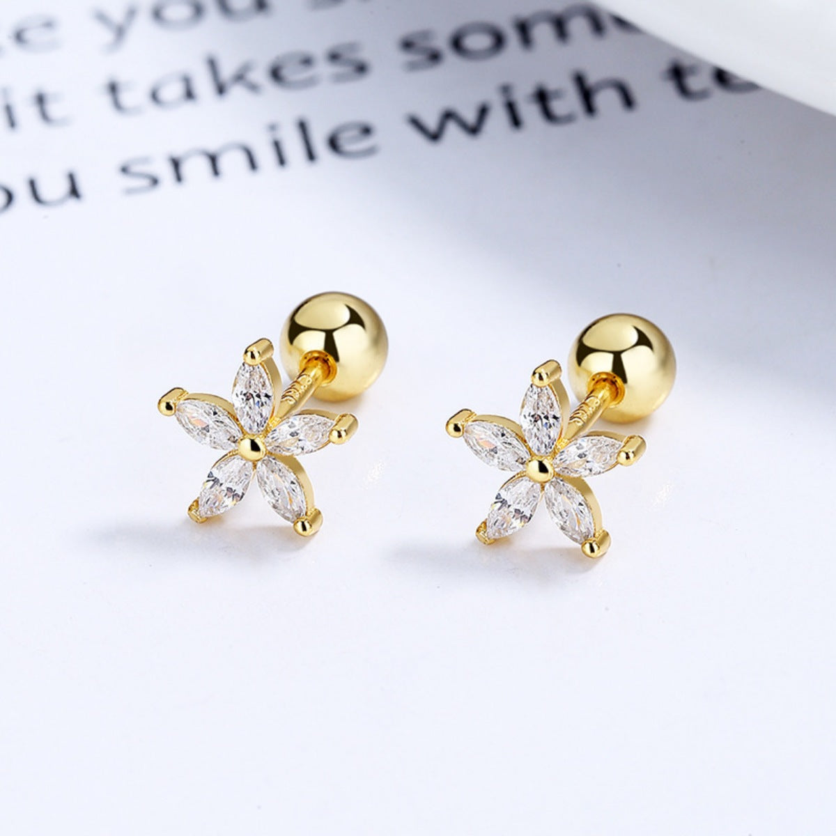 Flower Stud Earrings – view 2 | Lola Mariee
