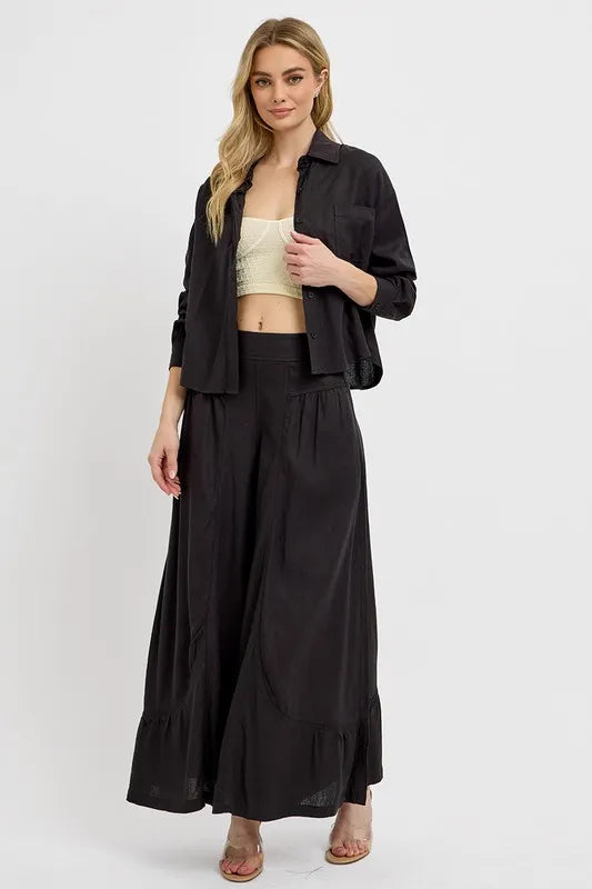 RISEN Button Down Long Sleeve Shirt - LOLA MARIEE | Lola Mariee