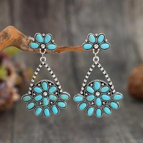Artificial Turquoise Teardrop Earrings | Lola Mariee
