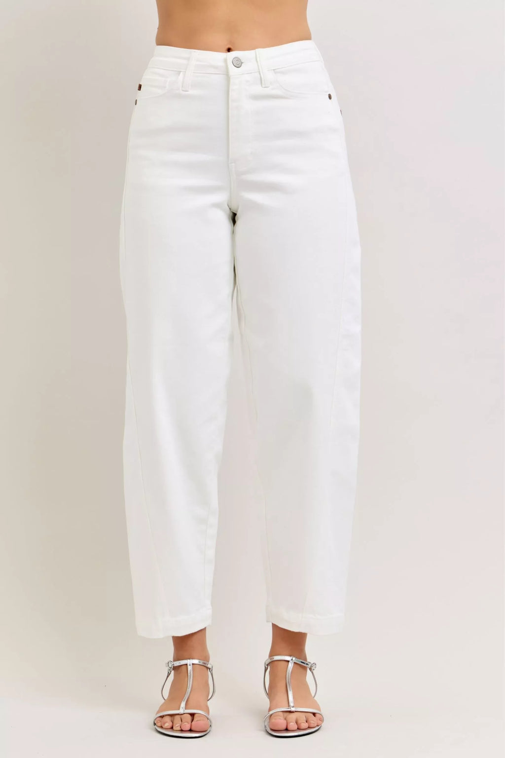 Judy Blue High-Waisted Rigid Magic Panel Barrel Jeans - women's bottoms at Lola Mariee boutique